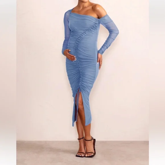 asymmetrical maternity dress HATCH Collection The James Dress in Black